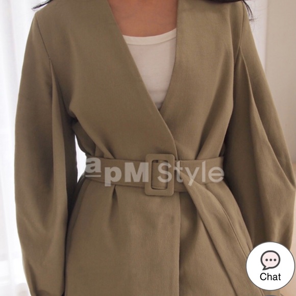 Belted Stylish KHaki Jacket - Picture 7 of 7